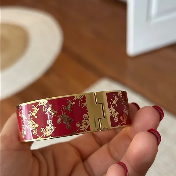 Authentic Signature Coach Hinged Bangle/Bracelet Red - Picture 6 of 12